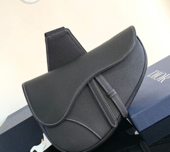 Black Saddle Bag for Men