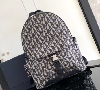 Explorer Backpack Beige and Black Dior Oblique Jacquard