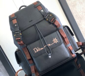 Hit the Road Cactus Jack Dior Backpack Black Grained Calfskin