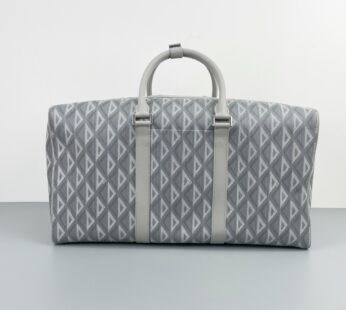 Lingot 50 Duffle Bag Dior Gray CD Diamond Canvas