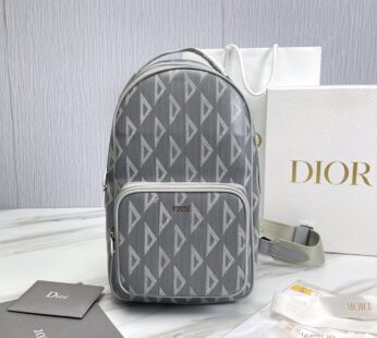 Mini Rider Backpack Dior Gray CD Diamond Canvas