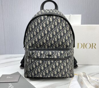 Rider Backpack Beige and Black Dior Oblique Jacquard