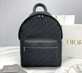 Rider Backpack Black Dior Oblique Jacquard