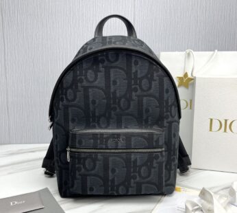 Rider Backpack Black Maxi Dior Oblique Jacquard