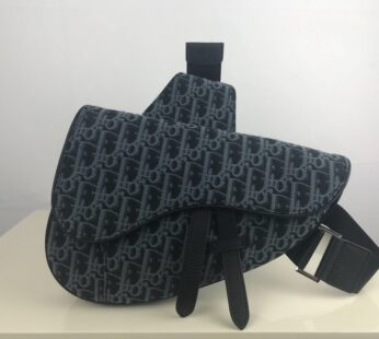 Saddle Bag Blue Dior Oblique Jacquard