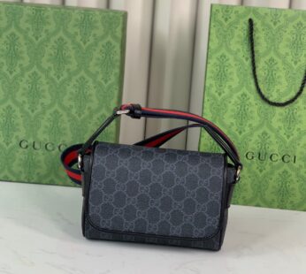 GG Super Mini Bag Black GG Supreme canvas