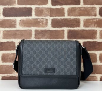 Medium GG Crossbody Bag With Tag Black Leather