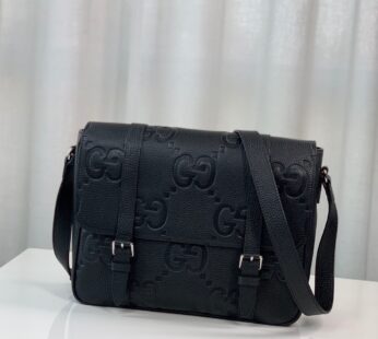 Medium Messenger Bag Black Jumbo GG Leather