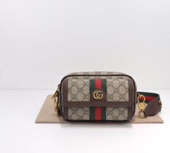 Ophidia Mini Bag Beige and Ebony GG Supreme Canvas