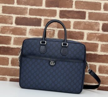 Ophidia medium GG Briefcase Dark Blue