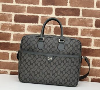 Ophidia medium GG Briefcase Dark Grey