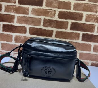 Tonal Double G Shoulder Bag Leather