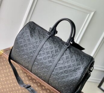 Louis Vuitton Keepall Bandoulière 50 Monogram Shadow Leather Bag