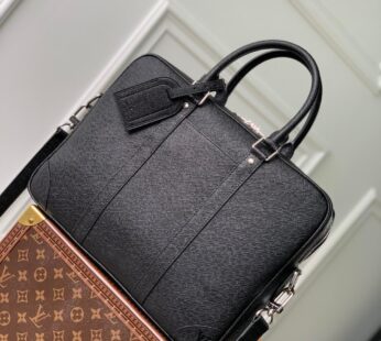 Louis Vuitton Porte-Documents Voyage PM Briefcase Taiga Bag