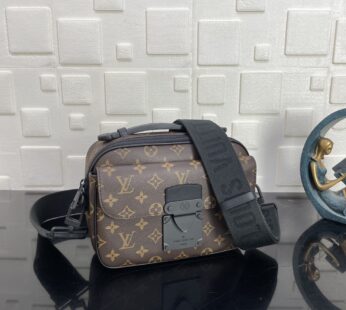 Louis Vuitton S Lock Messenger Monogram Macassar Bag