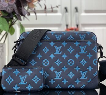 Louis Vuitton Trio Messenger Monogram Shadow Leather Bag