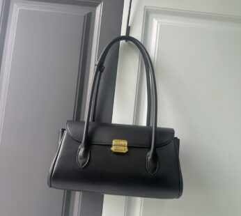 Leather Shoulder Bag Black