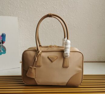 Re-Edition 1978 Medium Re-Nylon And Saffiano Leather Two-Handle Bag