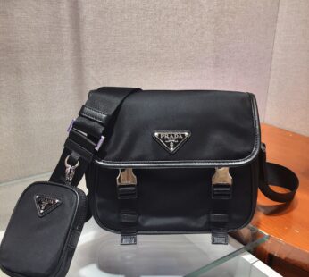 Re-Nylon And Saffiano Leather Shoulder Bag