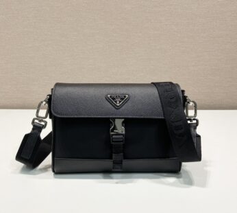 Re-Nylon And Saffiano Shoulder Bag