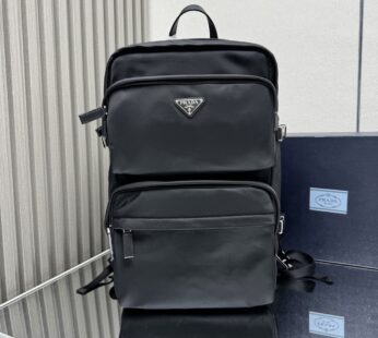 Re-Nylon Saffiano Leather Backpack