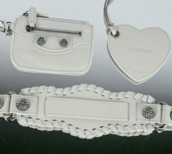 Le Cagole Xs Shoulder Bag With Rhinestones In White