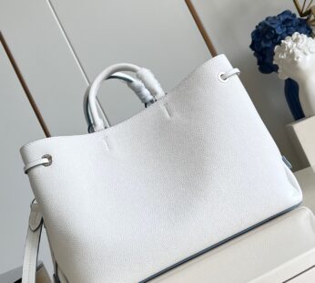 Bella Tote Mahina Leather White/Blue Bag