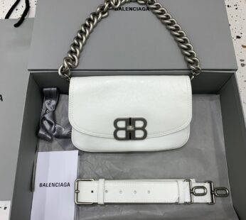 Bb Soft Small Flap Bag In Optic White