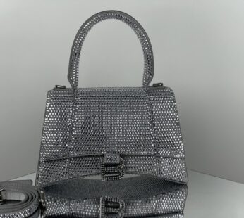 Hourglass Xs Handbag With Rhinestones