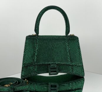 Hourglass Xs Handbag With Rhinestones