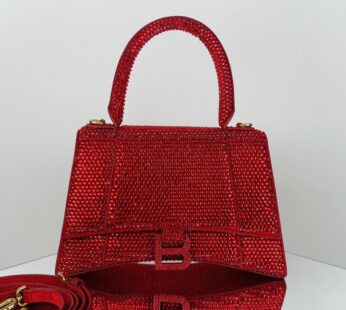 Hourglass Xs Handbag With Rhinestones