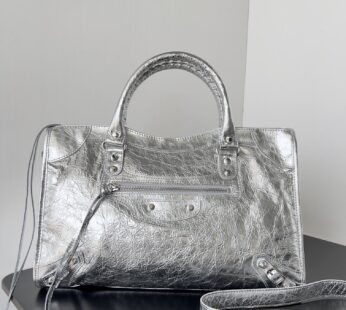 Le City Medium Bag Metallized In Silver