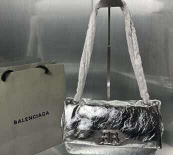 Monaco Small Chain Bag Metallized In Silver