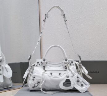 Neo Cagole City Small Handbag In Optic White