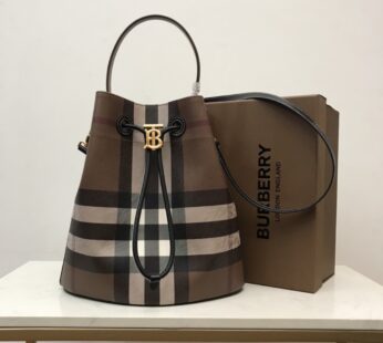 Small TB Bucket Bag Dark Birch Brown