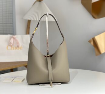 Small Marcie Hobo Bag In Grained Leather