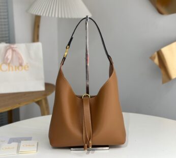 Small Marcie Hobo Bag In Grained Leather