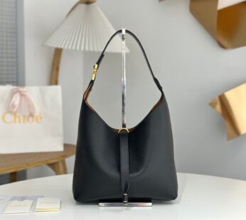 Small Marcie Hobo Bag In Grained Leather