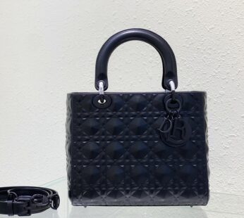 Lady Dior My ABCDior Bag Black Cannage Calfskin with Diamond Motif