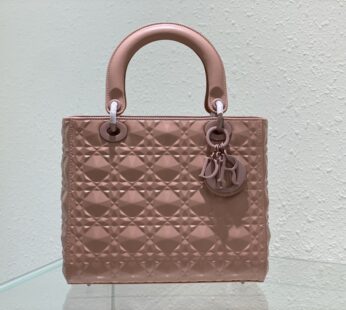 Lady Dior My ABCDior Bag Pink Cannage Calfskin with Diamond Motif