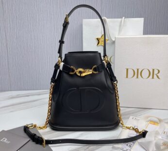 Medium C’est Dior Bag Black CD-Embossed Calfskin