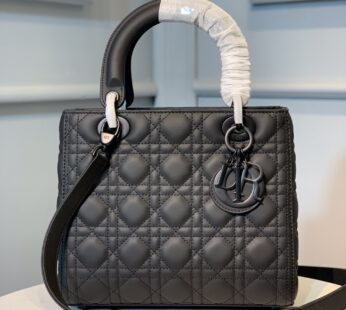 Medium Lady Dior Bag Black