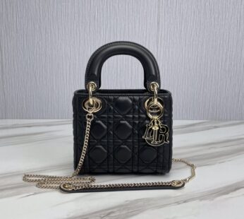 Mini Lady Dior Bag Black Cannage Lambskin