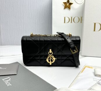 Miss Daisy Mini Bag Black Macrocannage Lambskin