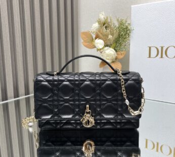 My Dior Mini Bag Black Cannage Lambskin