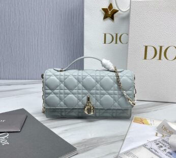 My Dior Mini Bag Placid Blue Cannage Lambskin