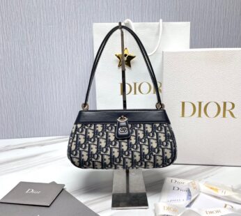 Small Key Bag Blue Dior Oblique