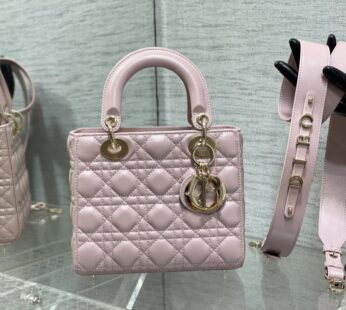 Small Lady Dior Bag Powder Pink Cannage Lambskin