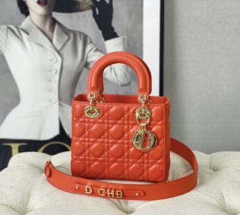 Small Lady Dior Bag Red Cannage Lambskin