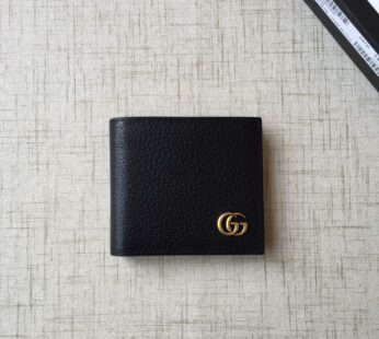 GG Marmont Bi-Fold Wallet Black Leather